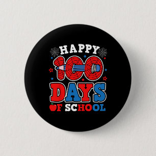 Happy 100 Tage der Schule Spider Web-Thema Schüler Button