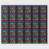 Happy-100-th-day-School Geschenkpapier (Flach)