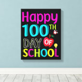 Happy-100-th-day-School Leinwanddruck (Insitu (Holzboden))