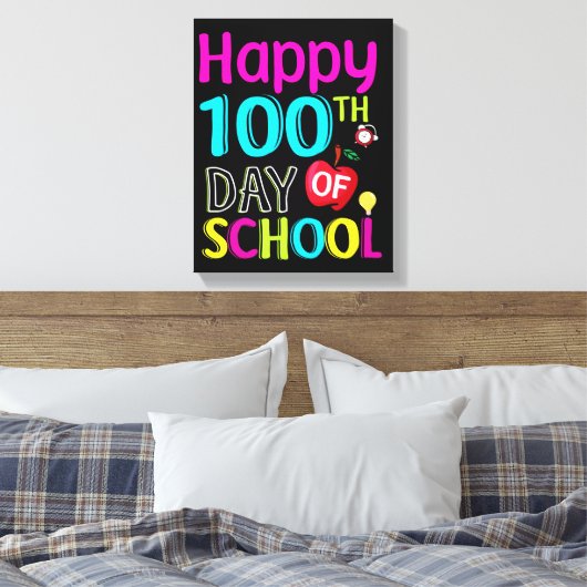 Happy-100-th-day-School Leinwanddruck (Insitu (Schlafzimmer))