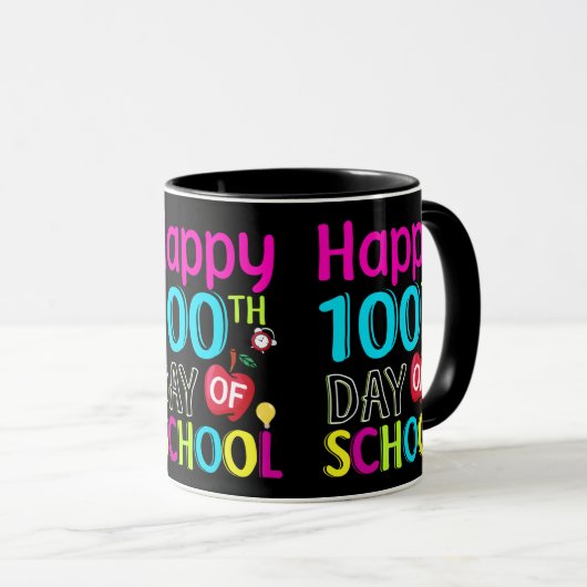 Happy-100-th-day-School Tasse (VorderseiteRechts)
