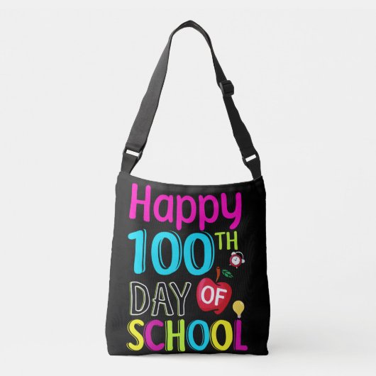 Happy-100-th-day-School Tragetaschen Mit Langen Trägern (Vorderseite)