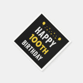 Happy 100th Birthday Centenarian Celebration Party Serviette (Ecke)