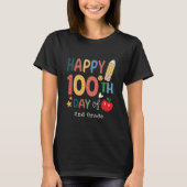 Happy 100th Day of 2nd grade Teacher black T-Shirt (Vorderseite)