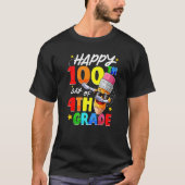 Happy 100th Day of 4th Grade 100 Days Smarter Dabb T-Shirt (Vorderseite)