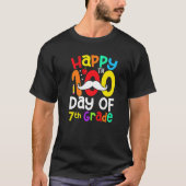 Happy 100th Day Of 7th Grade Mustache Teacher Stud T-Shirt (Vorderseite)