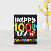 Happy 100th Day Of Kindergarten Funny Teachers Stu Karte (Gelbe Blume)