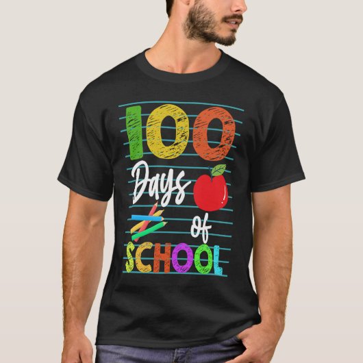 Happy 100th Day of Kindergarten School Teacher Stu T-Shirt (Vorderseite)