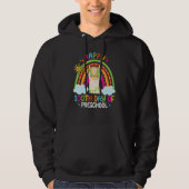 Happy 100th Day Of Preschool Llama Lover Rainbow 1 Hoodie (Vorderseite)