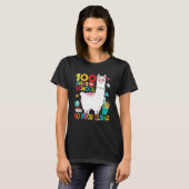 Happy 100th Day Of School 100 Days No Probllama Ll T-Shirt (Vorne ganz)