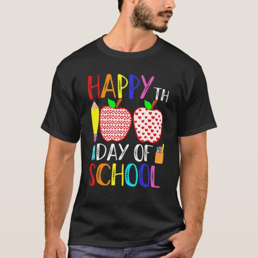 Happy 100th Day Of School 100 Days Of Pre K Teache T-Shirt (Vorderseite)