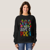 Happy 100th day of School 100 days of Preschool T Sweatshirt (Vorne ganz)