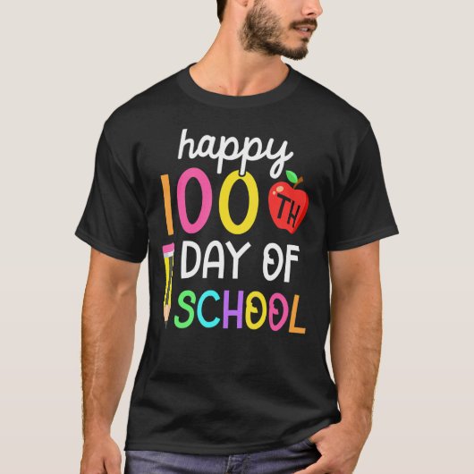 Happy 100th Day Of School 100 Days Of School Smart T-Shirt (Vorderseite)