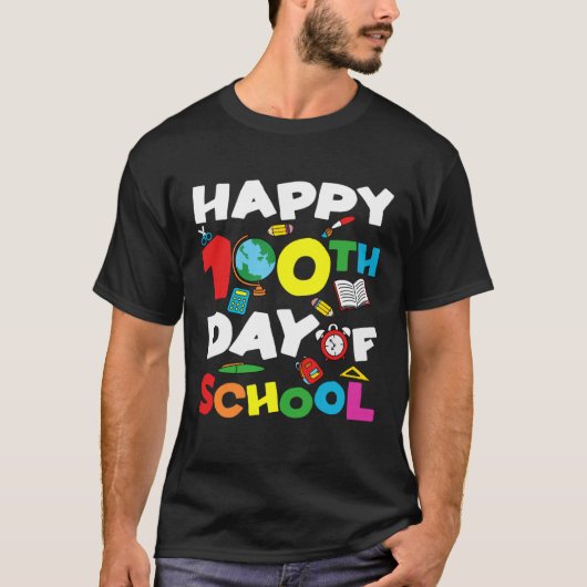 Happy 100th Day of School 100 Days of School Teach T-Shirt (Vorderseite)
