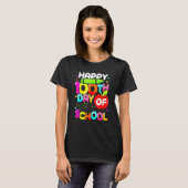 Happy 100th Day Of School 100 Days Smarter Cute Te T-Shirt (Vorne ganz)