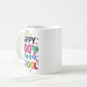Happy 100th Day Of School 100 Days Smarter Teacher Kaffeetasse (Vorderseite Links)