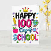 Happy 100th Day Of School 100 Days Smarter Teacher Karte (Gelbe Blume)