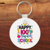 Happy 100th Day Of School 100 Days Smarter Teacher Schlüsselanhänger (Vorderseite)