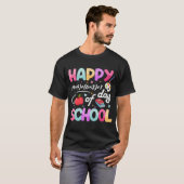 Happy 100Th Day of School 100 Days Smarter Teacher T-Shirt (Vorne ganz)
