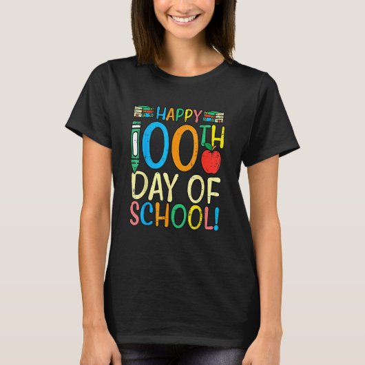 Happy 100th Day Of School 100 Days Smarter Teacher T-Shirt (Vorderseite)