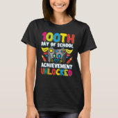 Happy 100th Day Of School Achievement Unlocked Boy T-Shirt (Vorderseite)