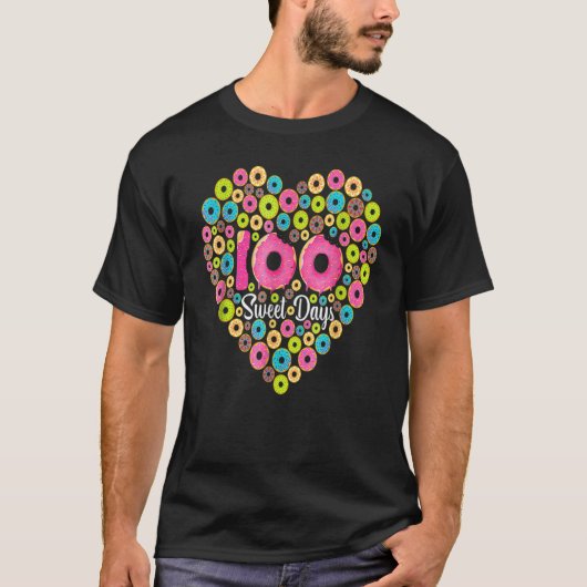 Happy 100th Day Of School Donuts 100 Sweet Days Te T-Shirt (Vorderseite)