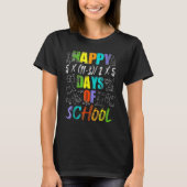 Happy 100th Day Of School Equations Math Teacher 1 T-Shirt (Vorderseite)