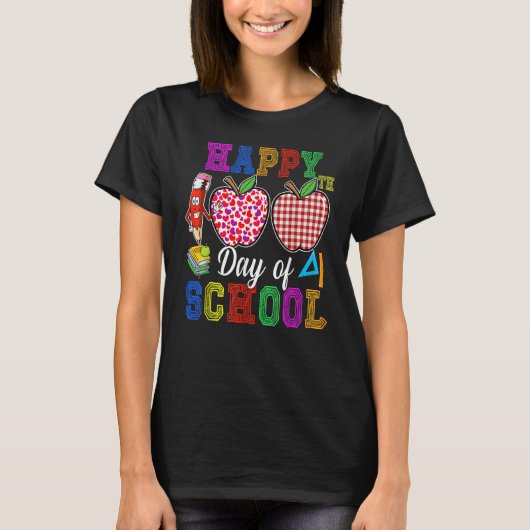 Happy 100th Day of School For Teacher & Student Ki T-Shirt (Vorderseite)