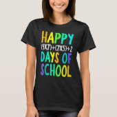 Happy 100th Day Of School Funny Math Formula Teach T-Shirt (Vorderseite)