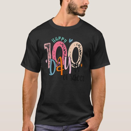 Happy 100th Day Of School Student 100 Days Of Sch T-Shirt (Vorderseite)