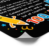 Happy 100th Day Of School Student Design, 100 Days Poster (Ecke)