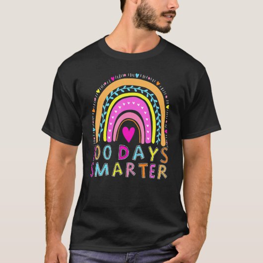 Happy 100th Day Of School Teacher 100 Days Smarter T-Shirt (Vorderseite)