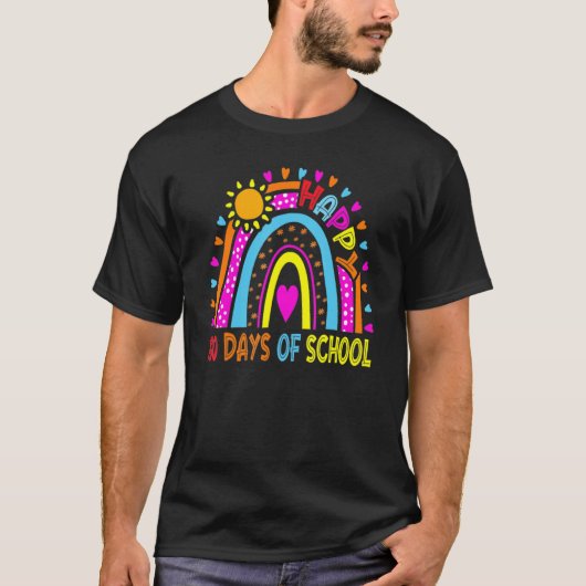 Happy 100th Day Of School Teacher Kids 100 Days Ra T-Shirt (Vorderseite)