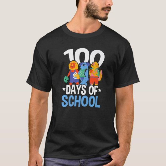 Happy 100th Day Of School Teacher Student Educator T-Shirt (Vorderseite)