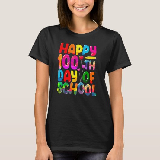 Happy 100th Day Of School Teachers Kids Child 100  T-Shirt (Vorderseite)