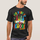 Happy 100th Day Of School Three Gnomes Virtual Tea T-Shirt (Vorderseite)