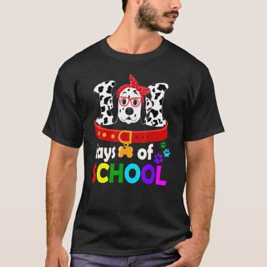 Happy 101 Days School Cute Dog 100 Days Smarter St T-Shirt (Vorderseite)