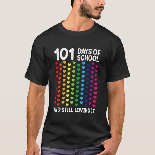 Happy 101 Days School Cute Dog 100 Days Smarter St T-Shirt (Vorderseite)