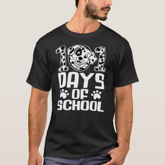Happy 101 Days School Cute Dog 100 Days Smarter St T-Shirt (Vorderseite)