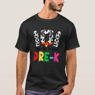 Happy 101 Days School Pre K Niedlich Dog 100 Days  T-Shirt