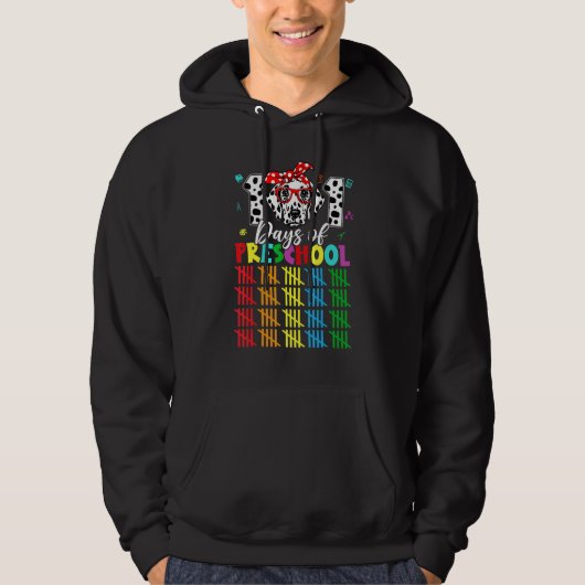 Happy 101 Days School Preschool Dog Lover Student Hoodie (Vorderseite)