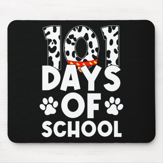 Happy 101 Days Schule Hund Lover Student oder Lehr Mousepad (Vorne)