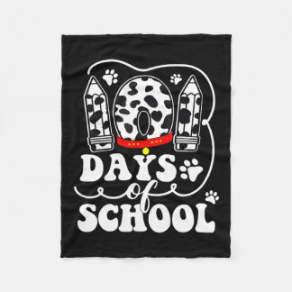 Happy 101 Days Schule Niedlich Hund über 100 Tage Fleecedecke