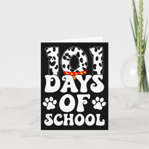 Happy 101 Days Schule Niedlich Hund über 100 Tage Karte