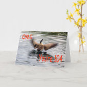 Happy 104. Geburtstag Gänseflattern Karte (Gelbe Blume)