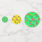 Happy 10. Geburtstag Confetti, #10 Yellow & Green Konfetti (Rückseiten)