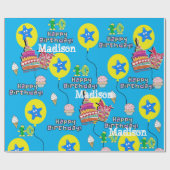 Happy 10. Geburtstag Wrapping Paper Balloons #10 Geschenkpapier (Flach)