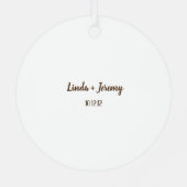 Happy 10 Jahre Jahrgang Custom Metal Ornament (Rückseite)