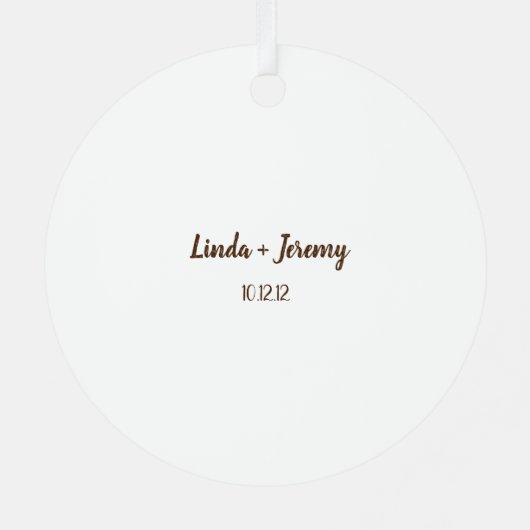 Happy 10 Jahre Jahrgang Custom Metal Ornament (Rückseite)