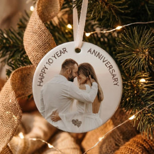 Happy 10 Jahre Jubiläum individuell Ornament Aus Metall